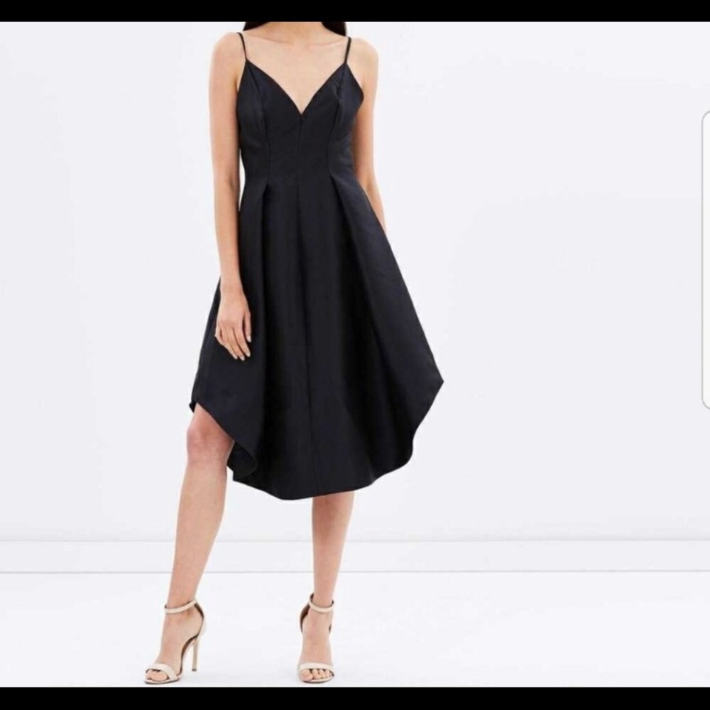 Keepsake dress in black with thin straps